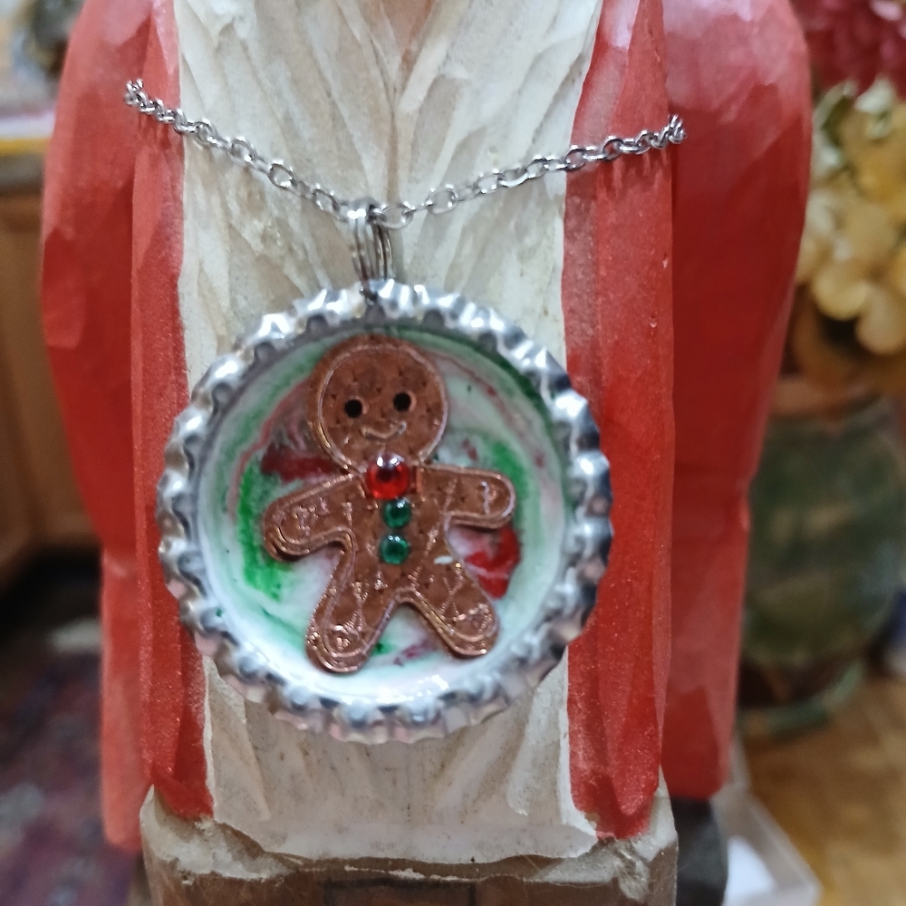 Gingerbread Pendant Necklace
